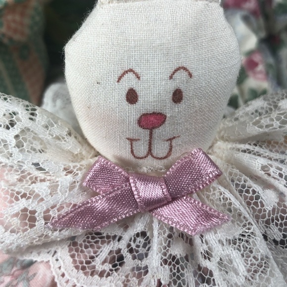 Bunny Rabbit Doll Set Shelf Sitters Easter Farmhouse Country VTG Mini Bunny Doll - Picture 10 of 14